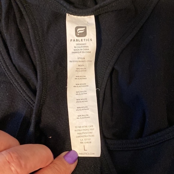 3/$20 Fabletics long athletic razorback top - Picture 4 of 4